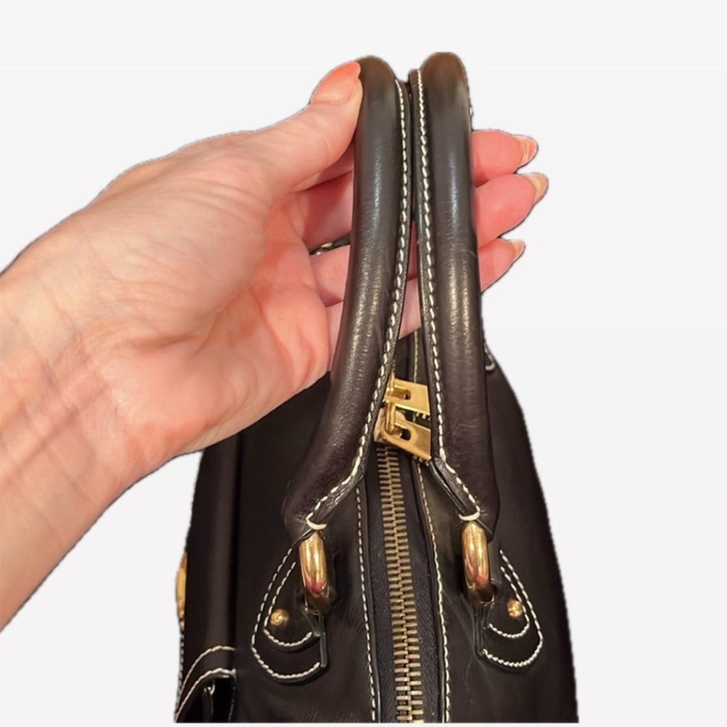 Marc Jacobs Black Venetia Calf Leather Satchel ✨