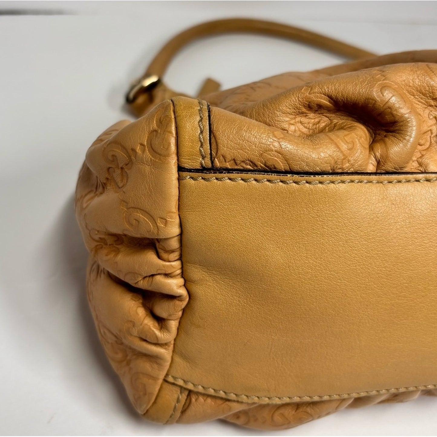 Gucci Light Brown Guccissima Leather Small D Ring Shoulder Bag ✨