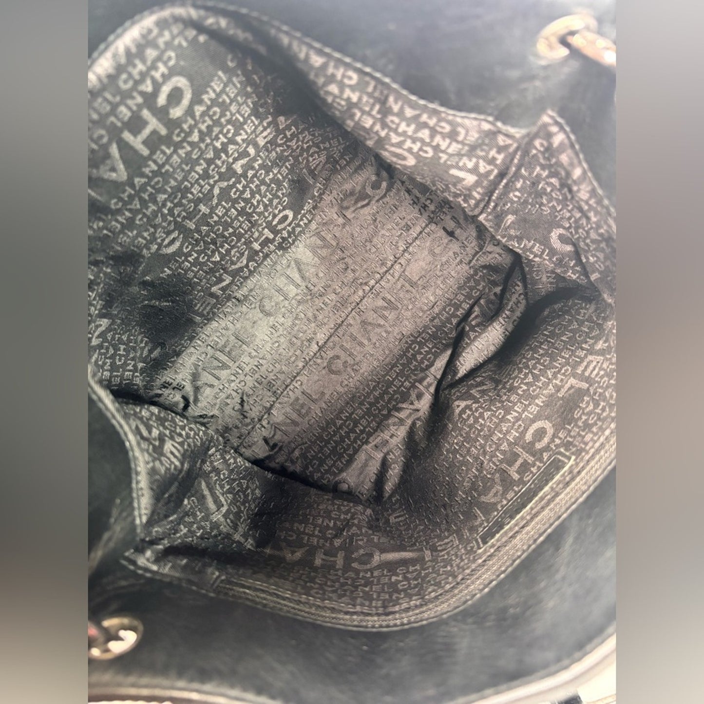 CHANEL Mademoiselle Nylon Quilted Black Lambskin Shoulder Bag ✨