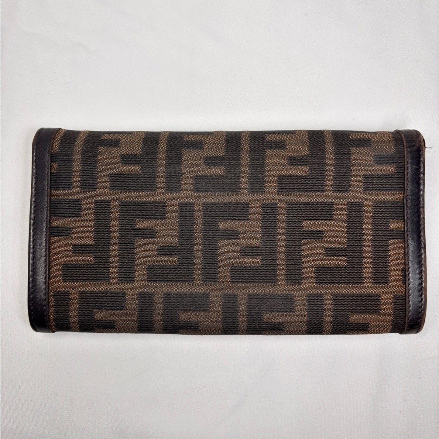 FENDI Zucca beige canvas x leather Long Wallet ✨