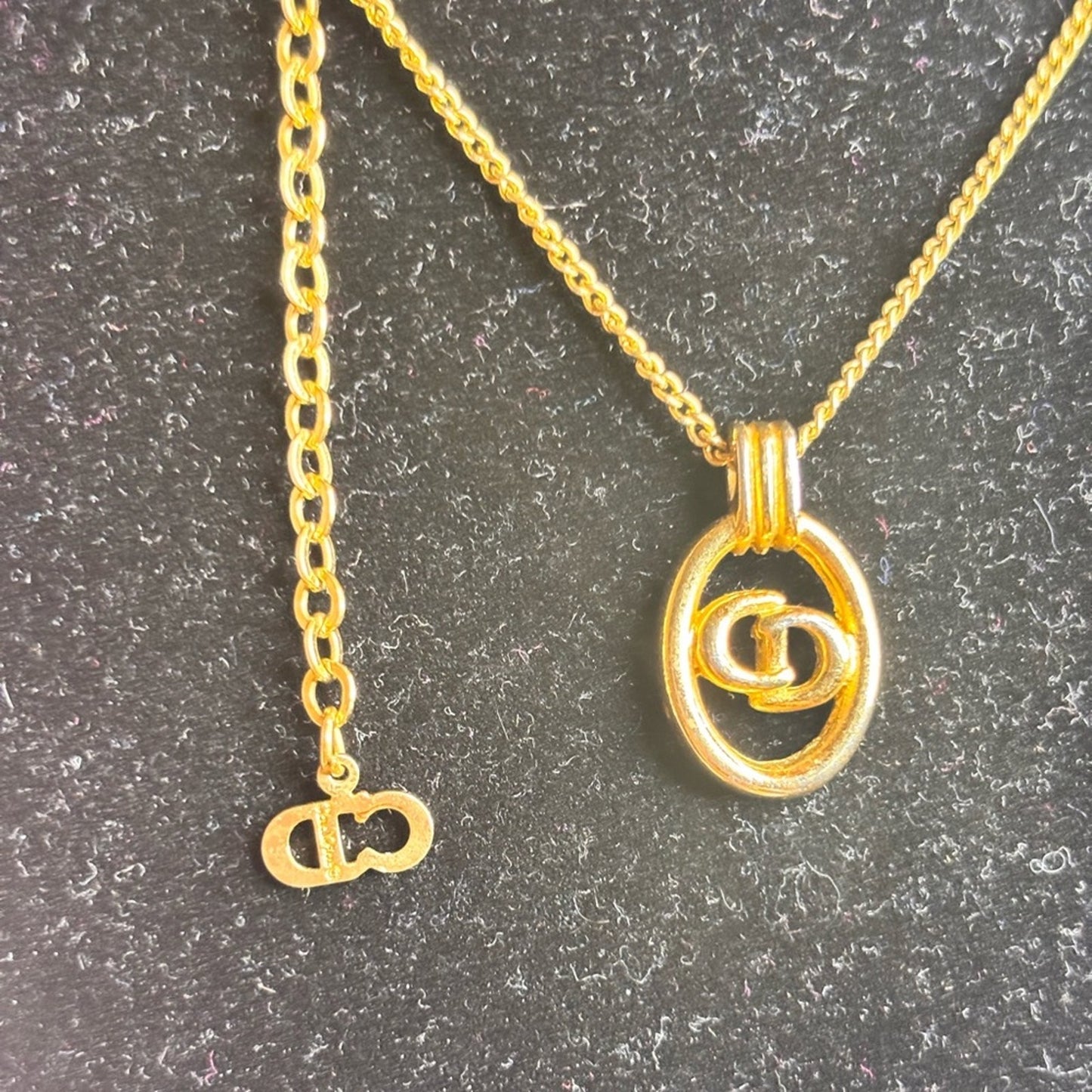 Christian Dior CD Gold plated Necklace ✨