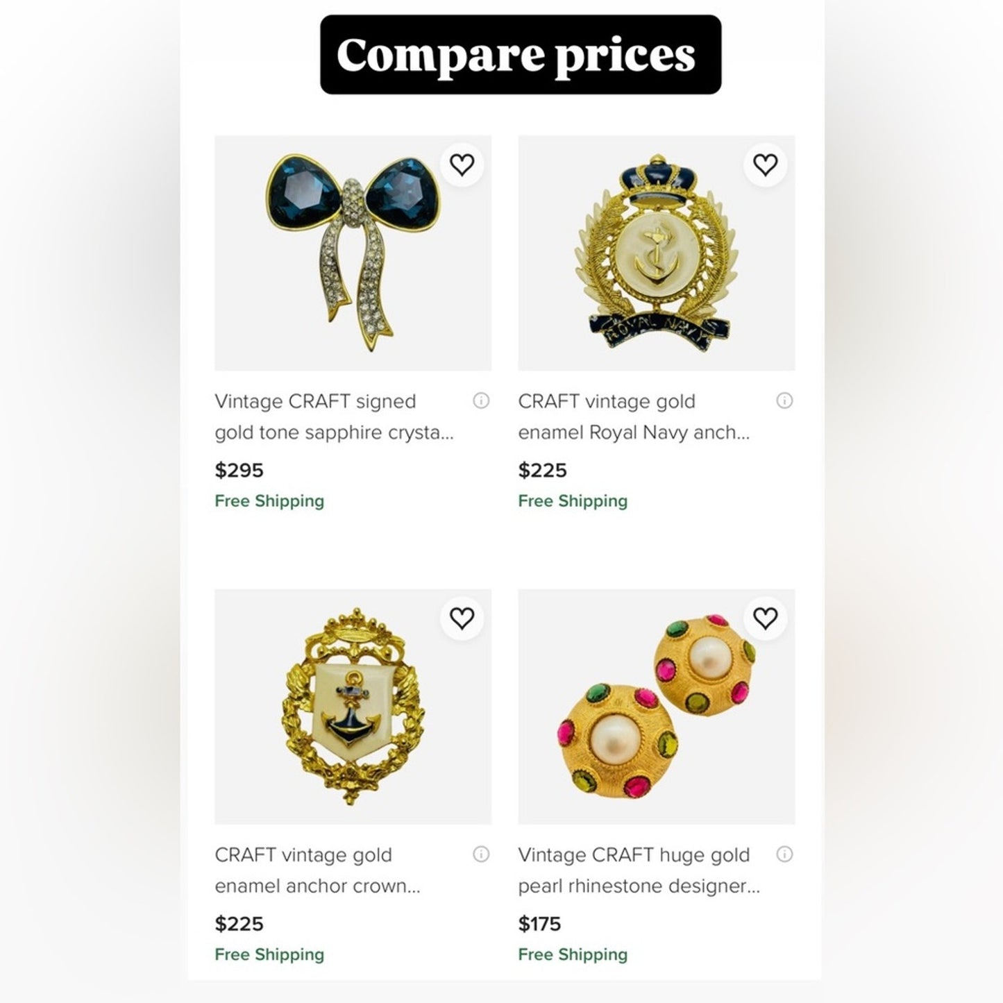 Craft Vintage Gold-Tone Leopard Crystal Square Clip-On Earrings
