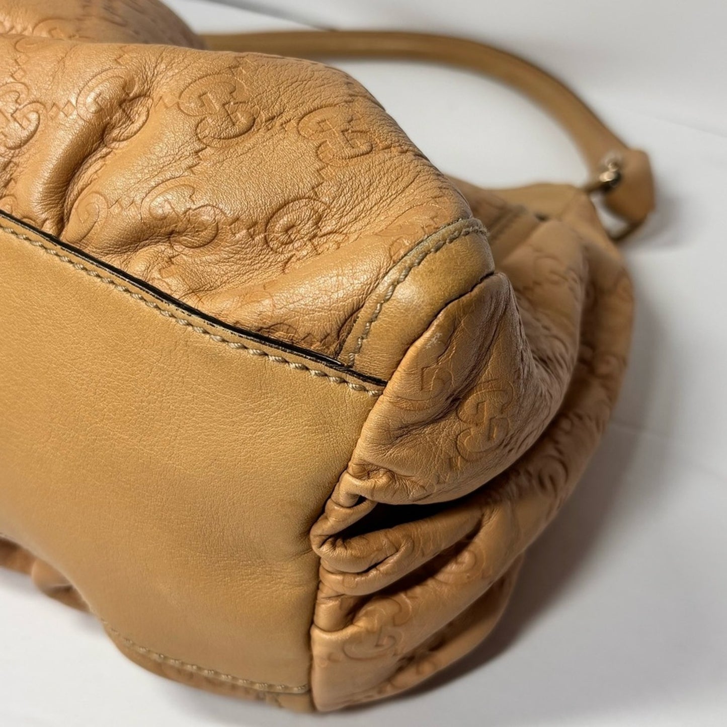 Gucci Light Brown Guccissima Leather Small D Ring Shoulder Bag ✨
