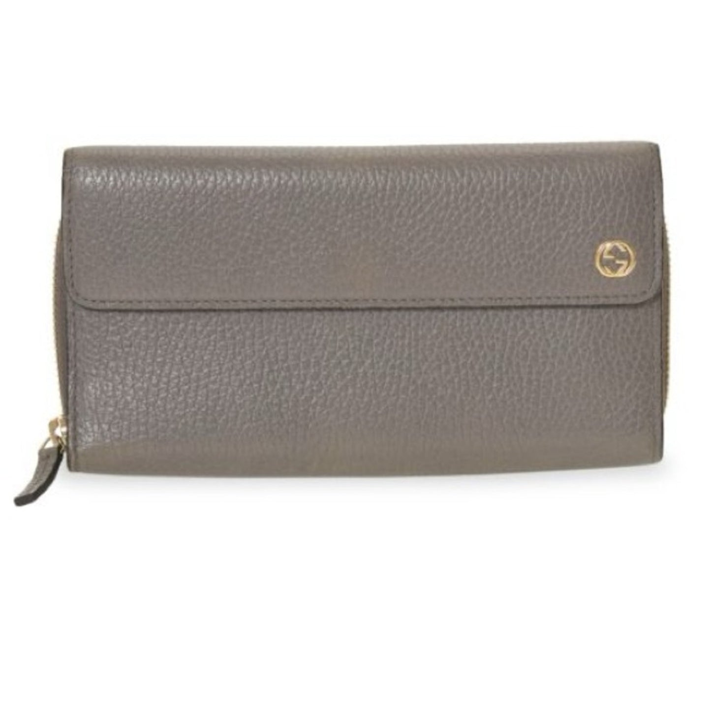 Gucci Betty Leather Zip-Around Taupe Organizer Wallet ✨
