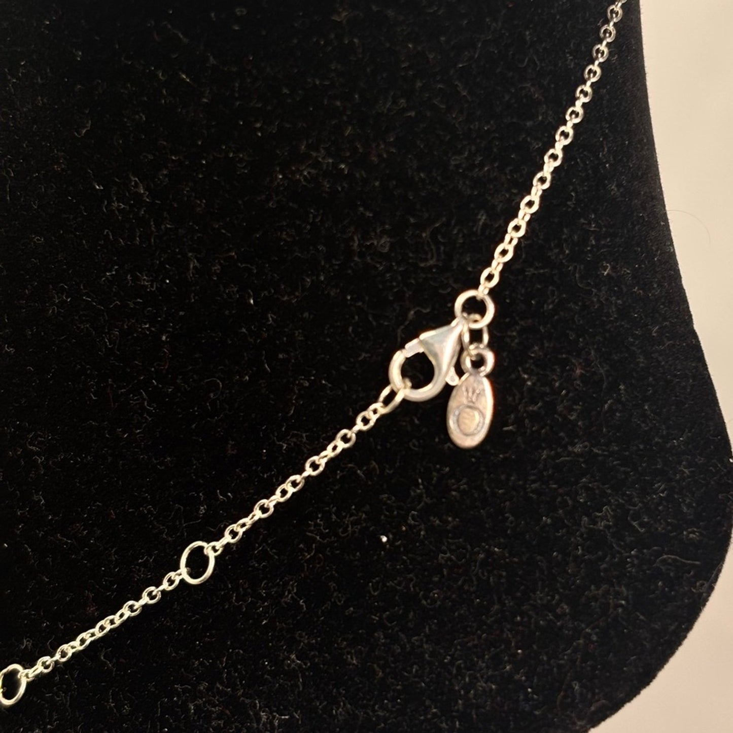Pandora Silver 925 Round Sparkle Necklace with clear cubic zirconia ✨