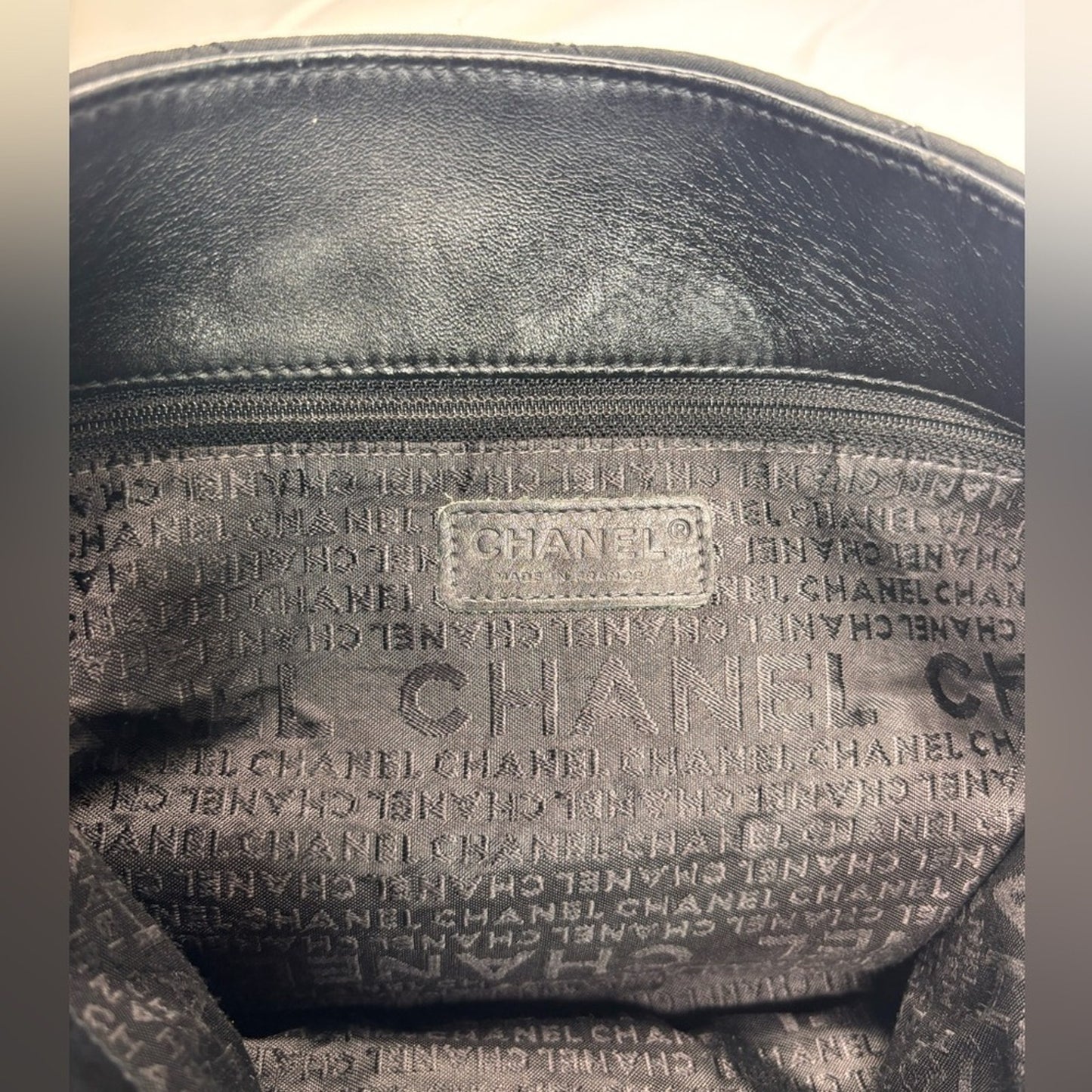 CHANEL Mademoiselle Nylon Quilted Black Lambskin Shoulder Bag ✨