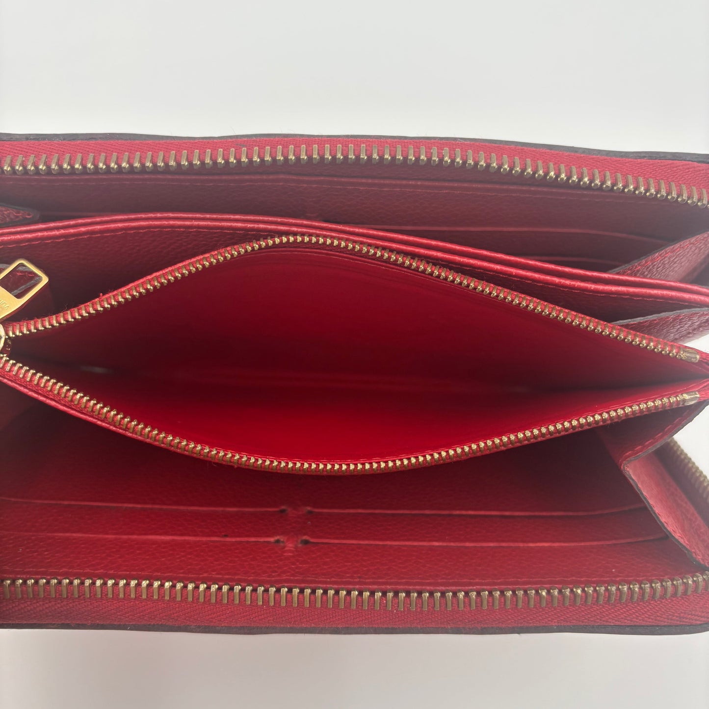 Louis Vuitton Zippy Wallet Empreinte Leather Red - Pre Owned ✨