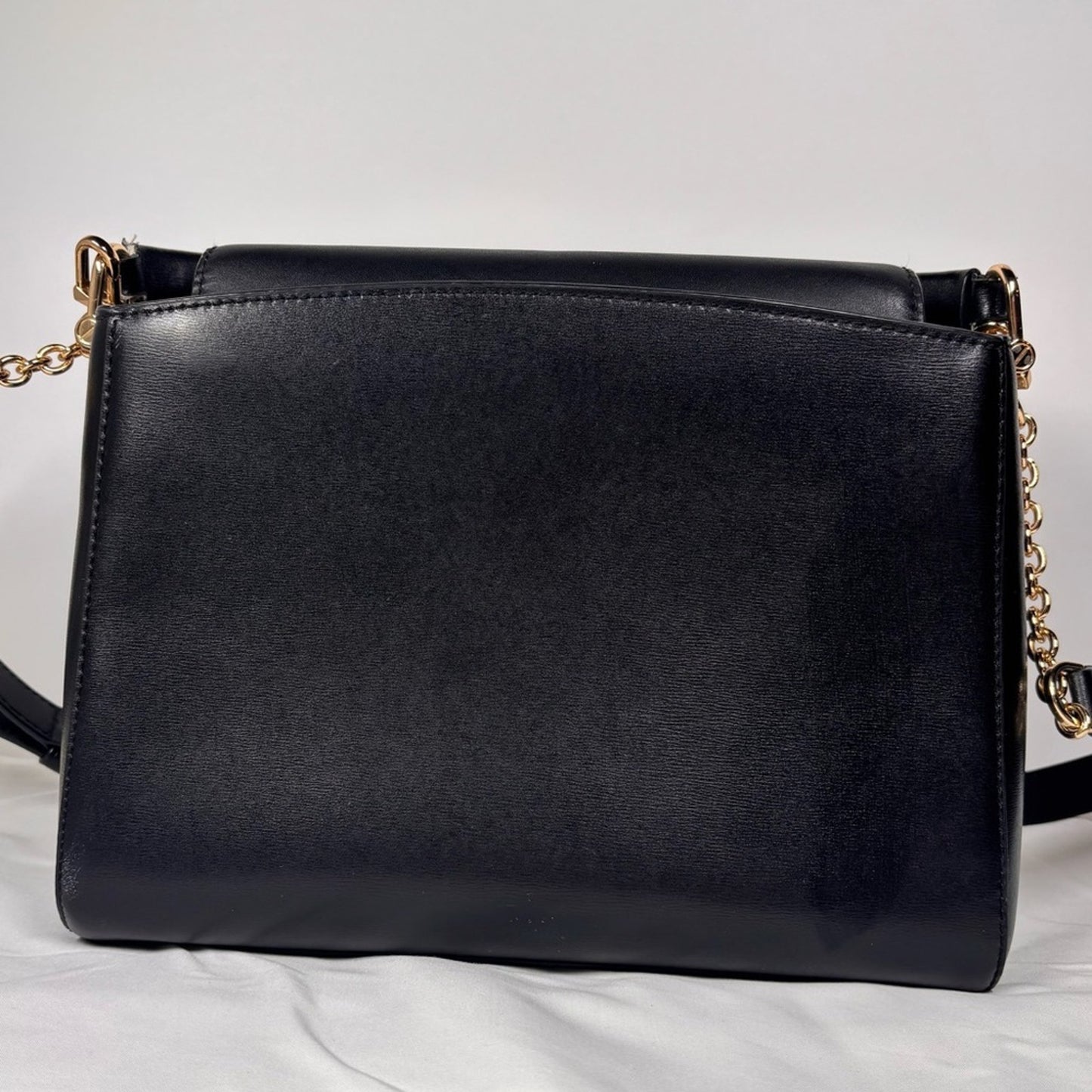 Michael Kors Karlie Medium Leather Black Satchel and crossbody bag ✨