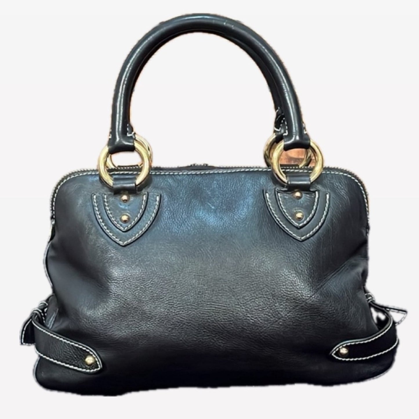 Marc Jacobs Black Venetia Calf Leather Satchel ✨