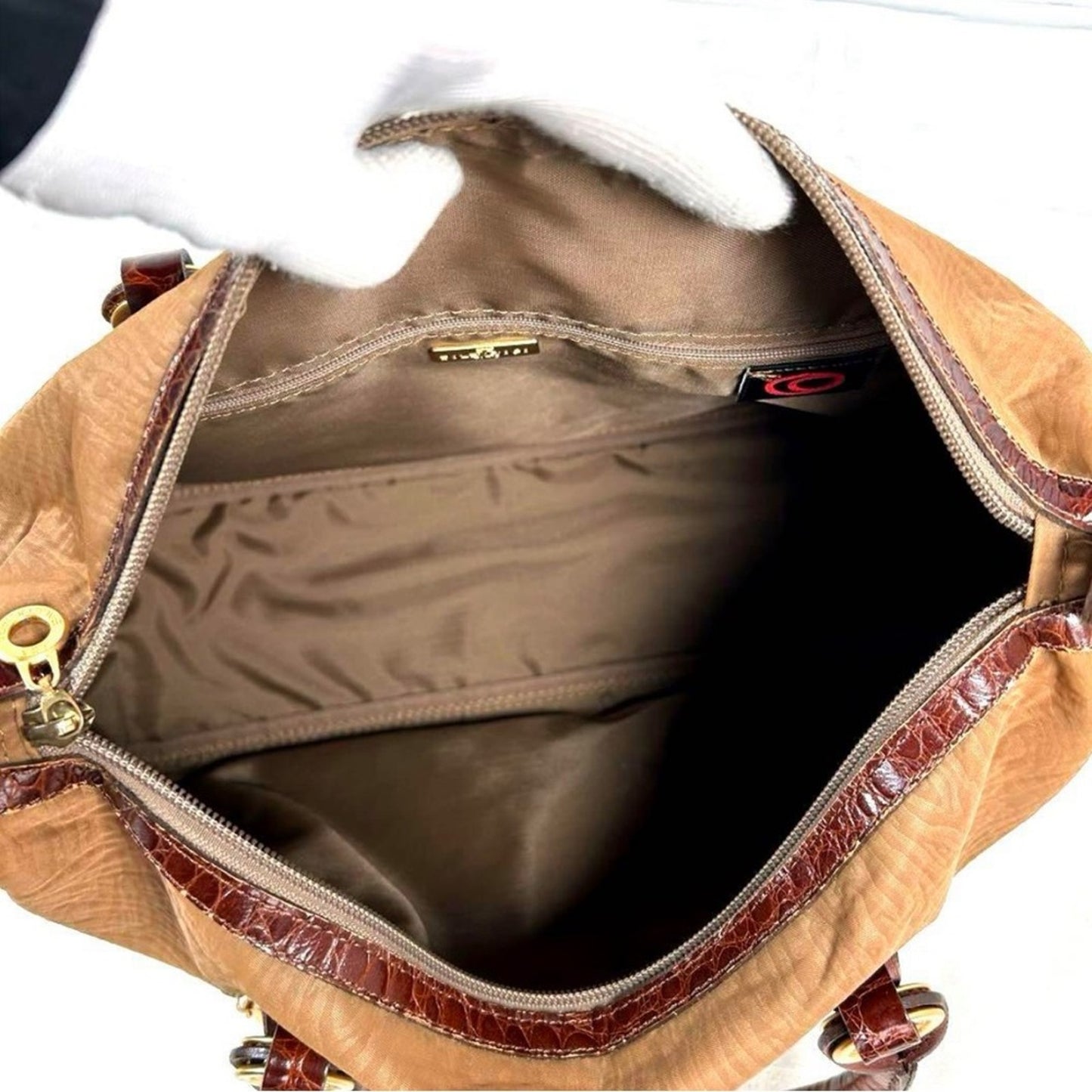 Balenciaga nylon Tote Bag BB Logo Crocodile embossed Gold tone hardware - COA✨