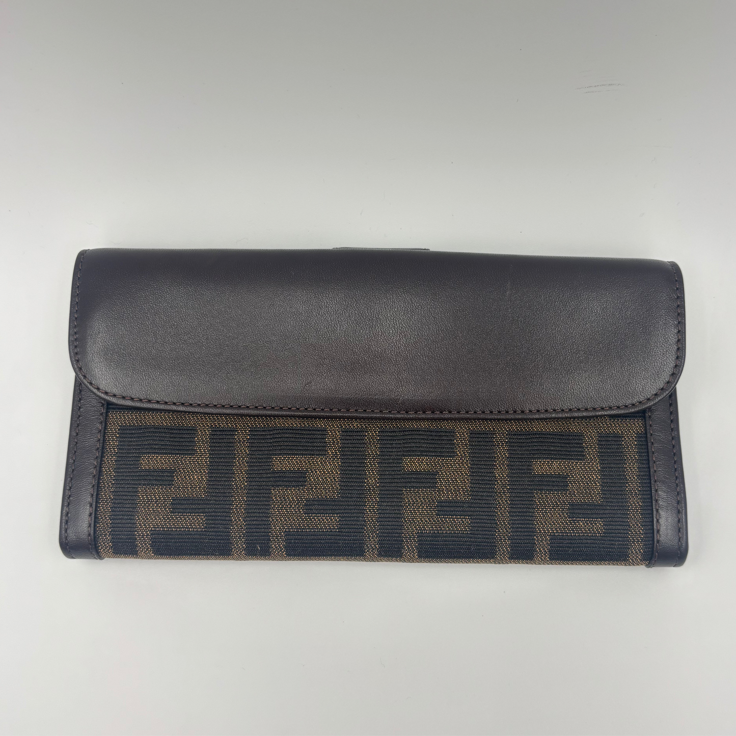 Fendi Vintage Zucca FF Logo Continental Wallet - Pre Owned ✨