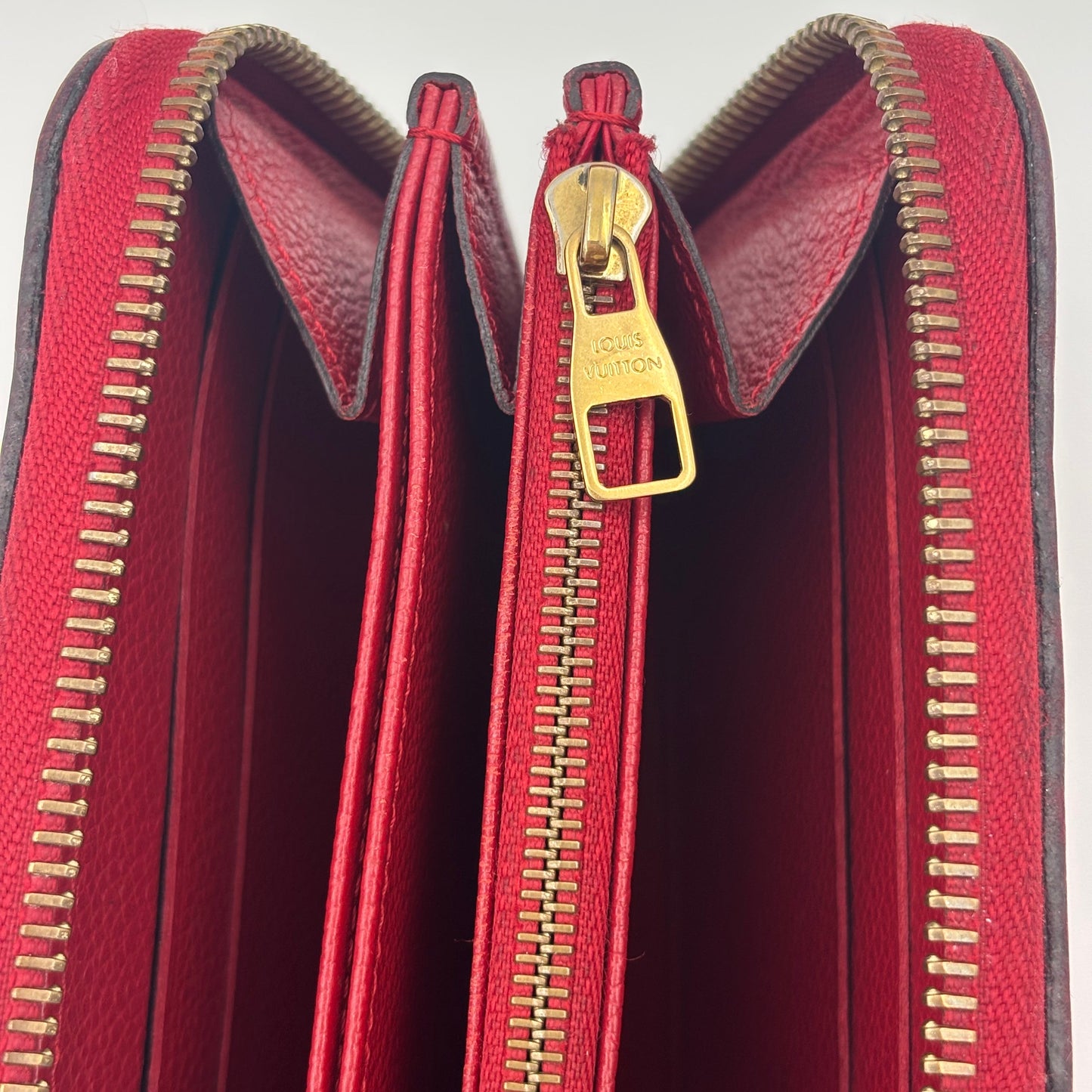 Louis Vuitton Zippy Wallet Empreinte Leather Red - Pre Owned ✨