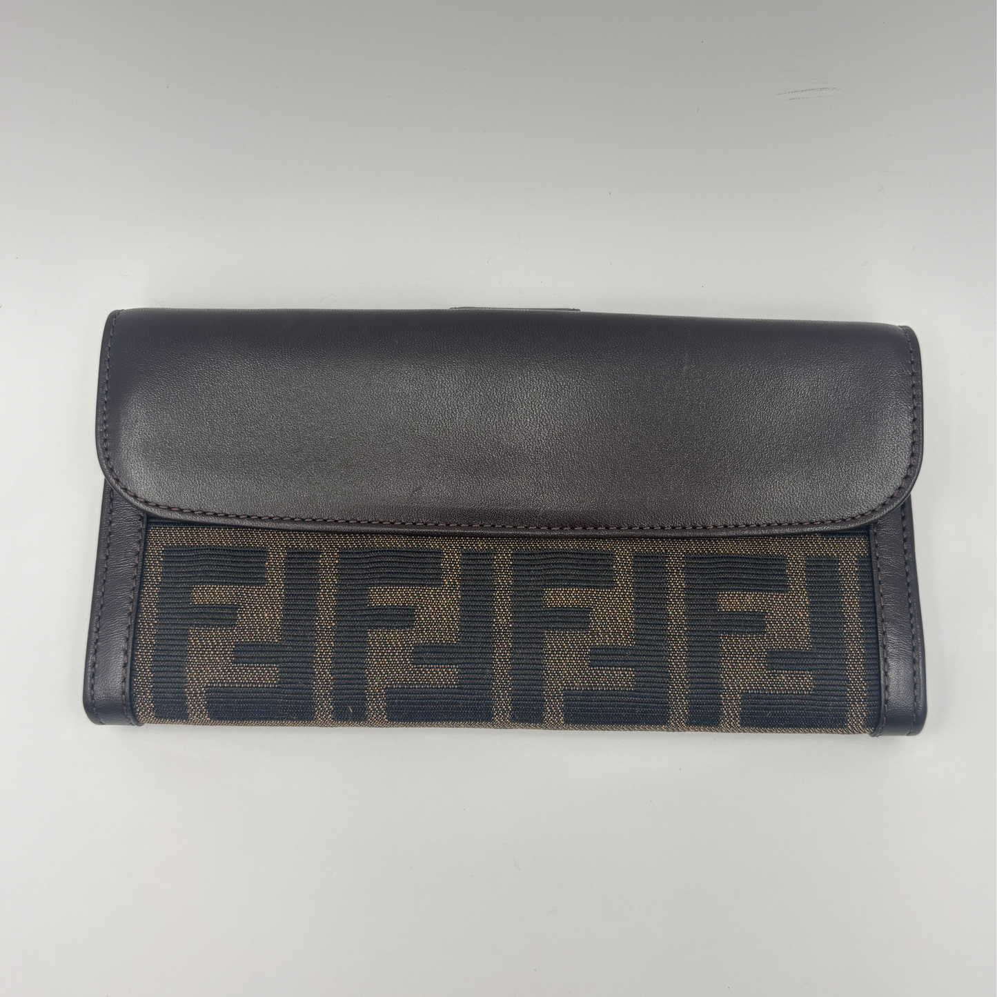 Fendi Vintage Zucca FF Logo Continental Wallet - Pre Owned ✨