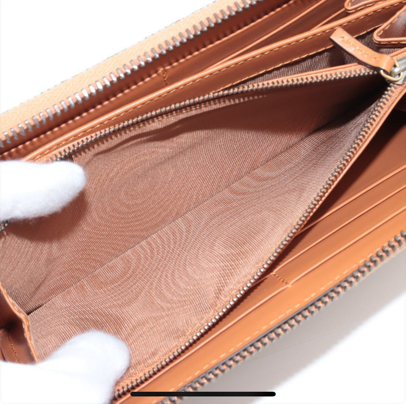 Gucci GG Canvas Leather Zippy Wallet Pale Blue x Brown ✨