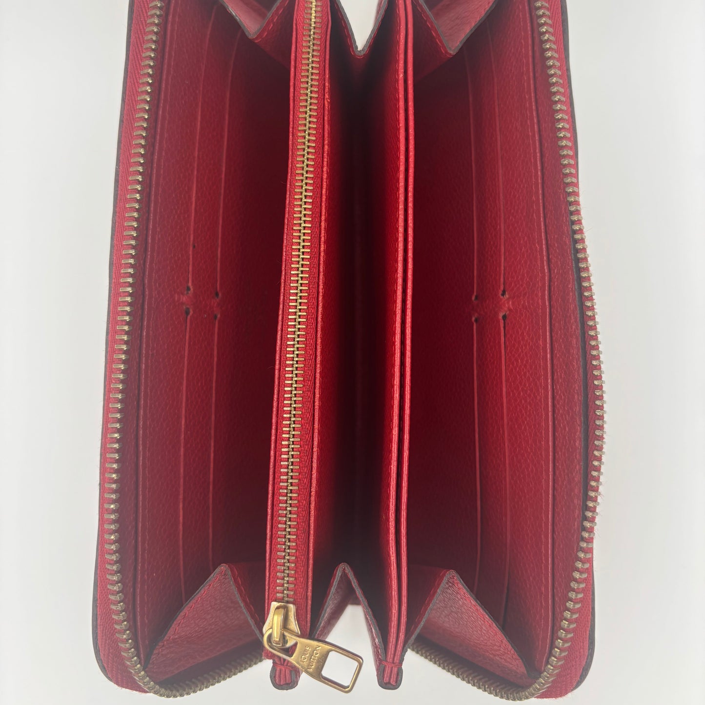 Louis Vuitton Zippy Wallet Empreinte Leather Red - Pre Owned ✨