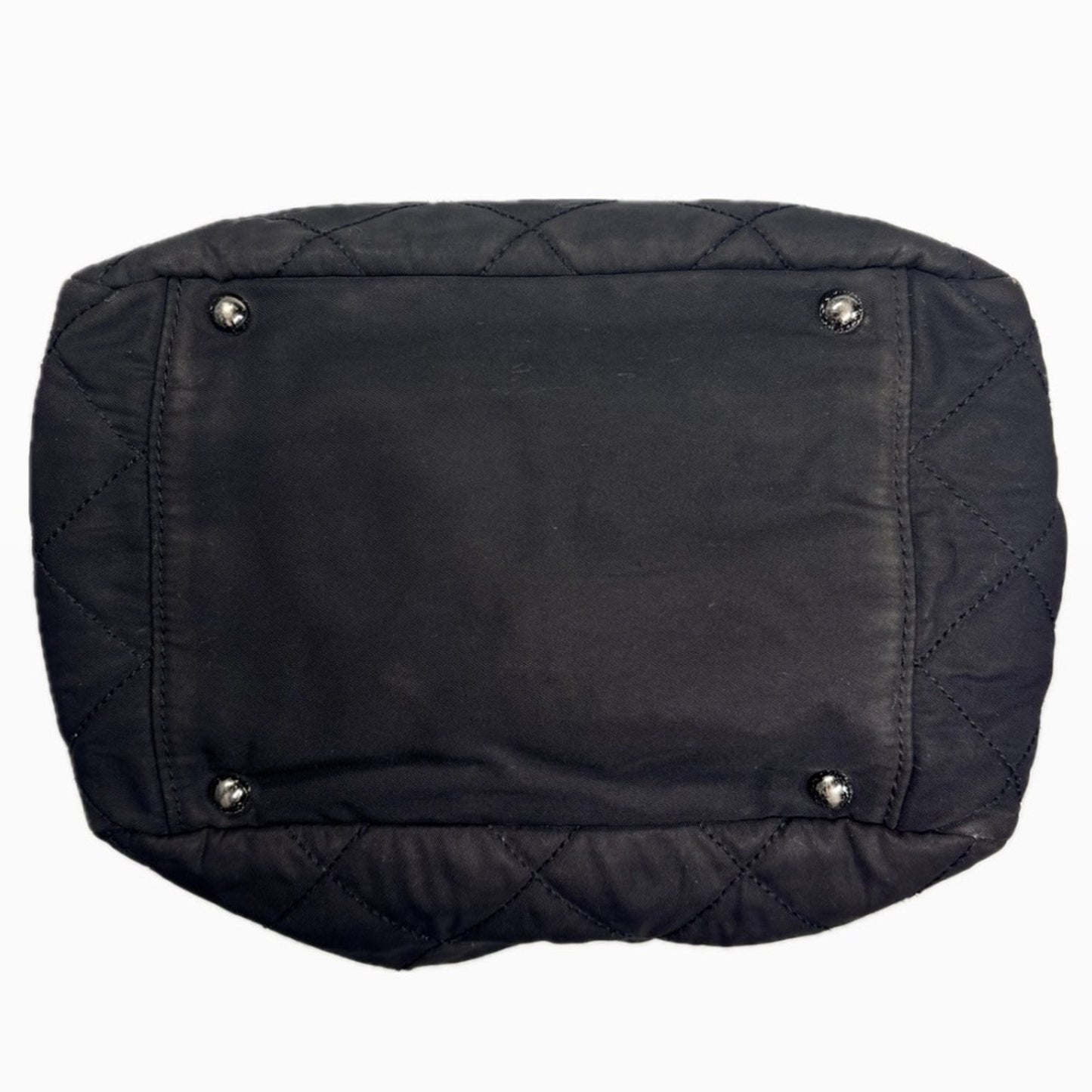 CHANEL Mademoiselle Nylon Quilted Black Lambskin Shoulder Bag ✨
