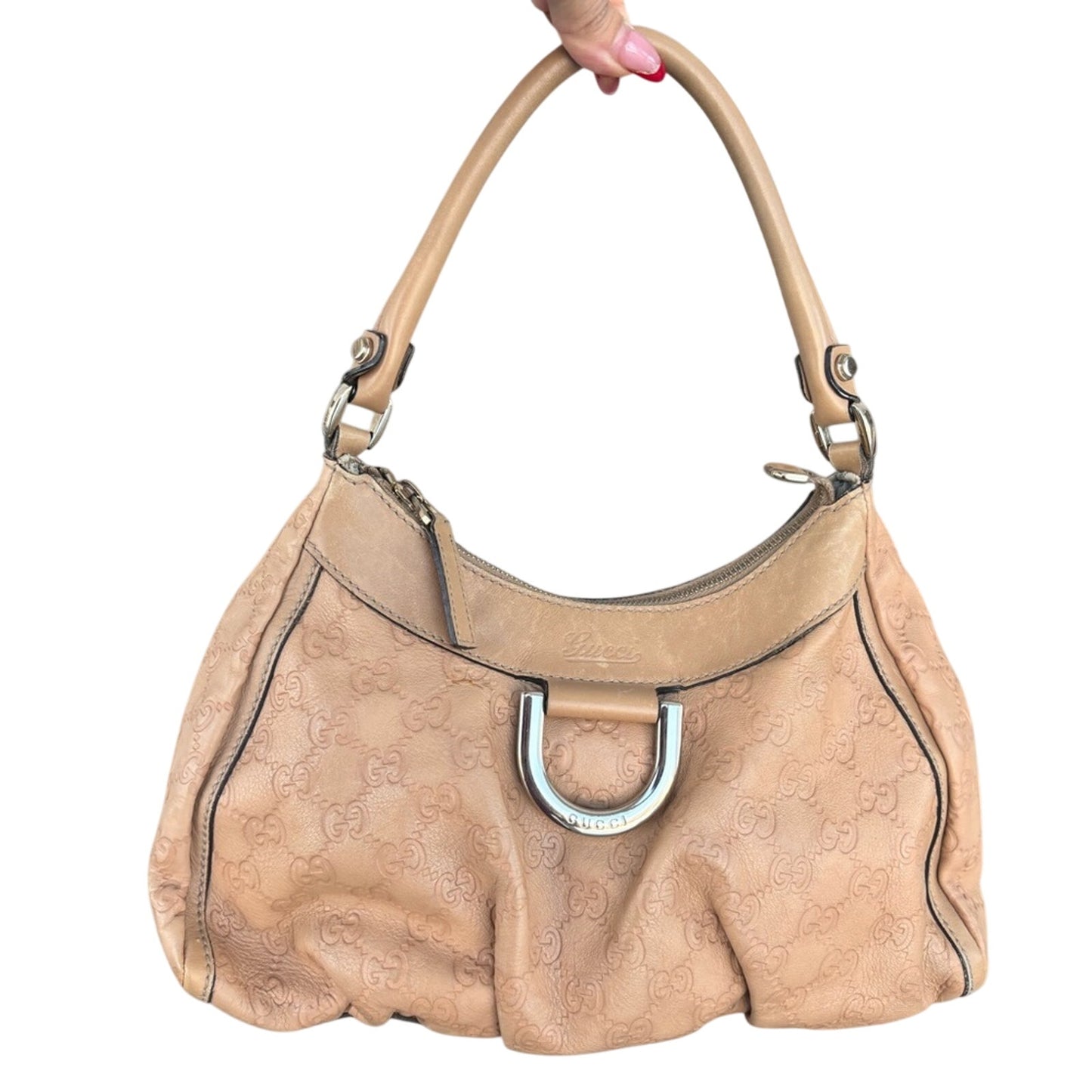 Gucci GG Abbey Leather Small D Ring Vintage Shoulder Bag with COA✨