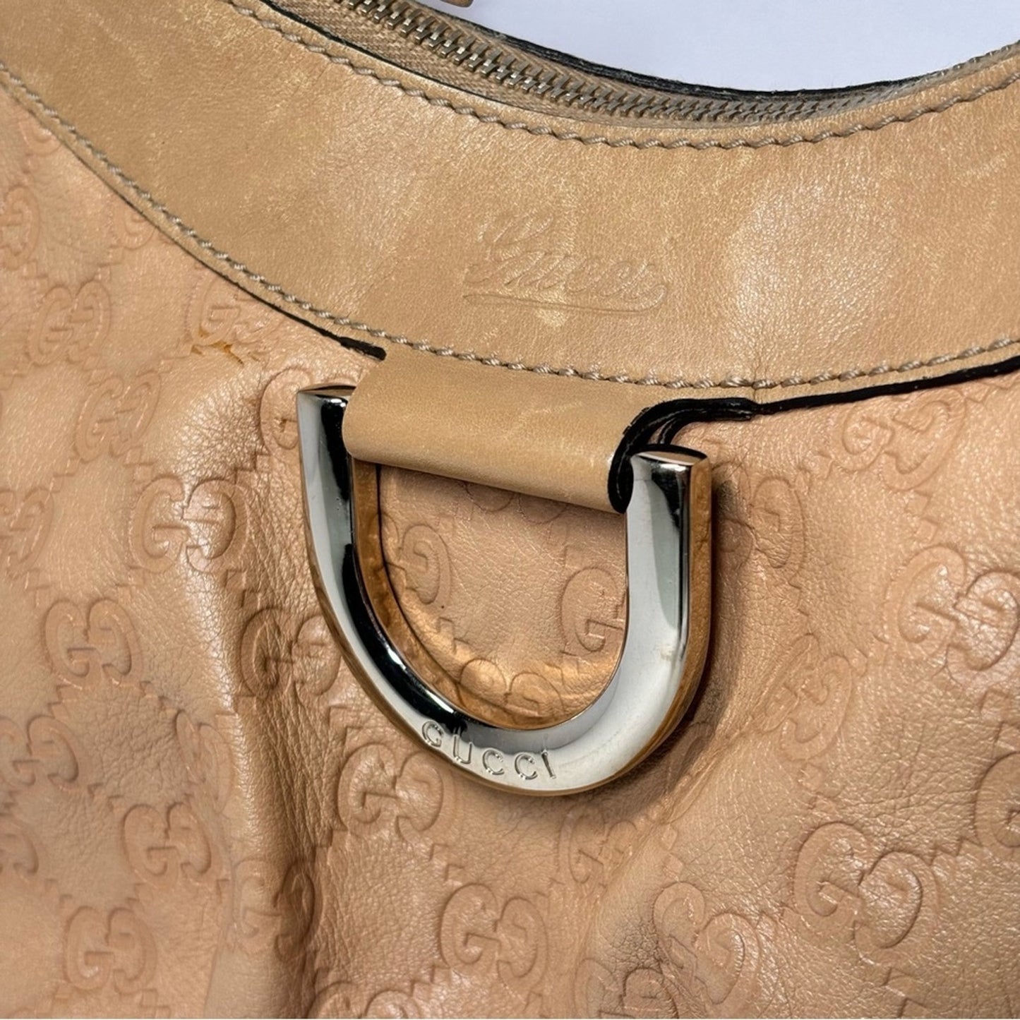 Gucci Light Brown Guccissima Leather Small D Ring Shoulder Bag ✨
