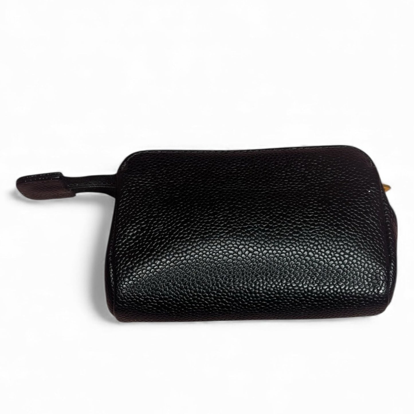 Chanel Vintage Timeless Coco Mark Caviar Skin black Pouch