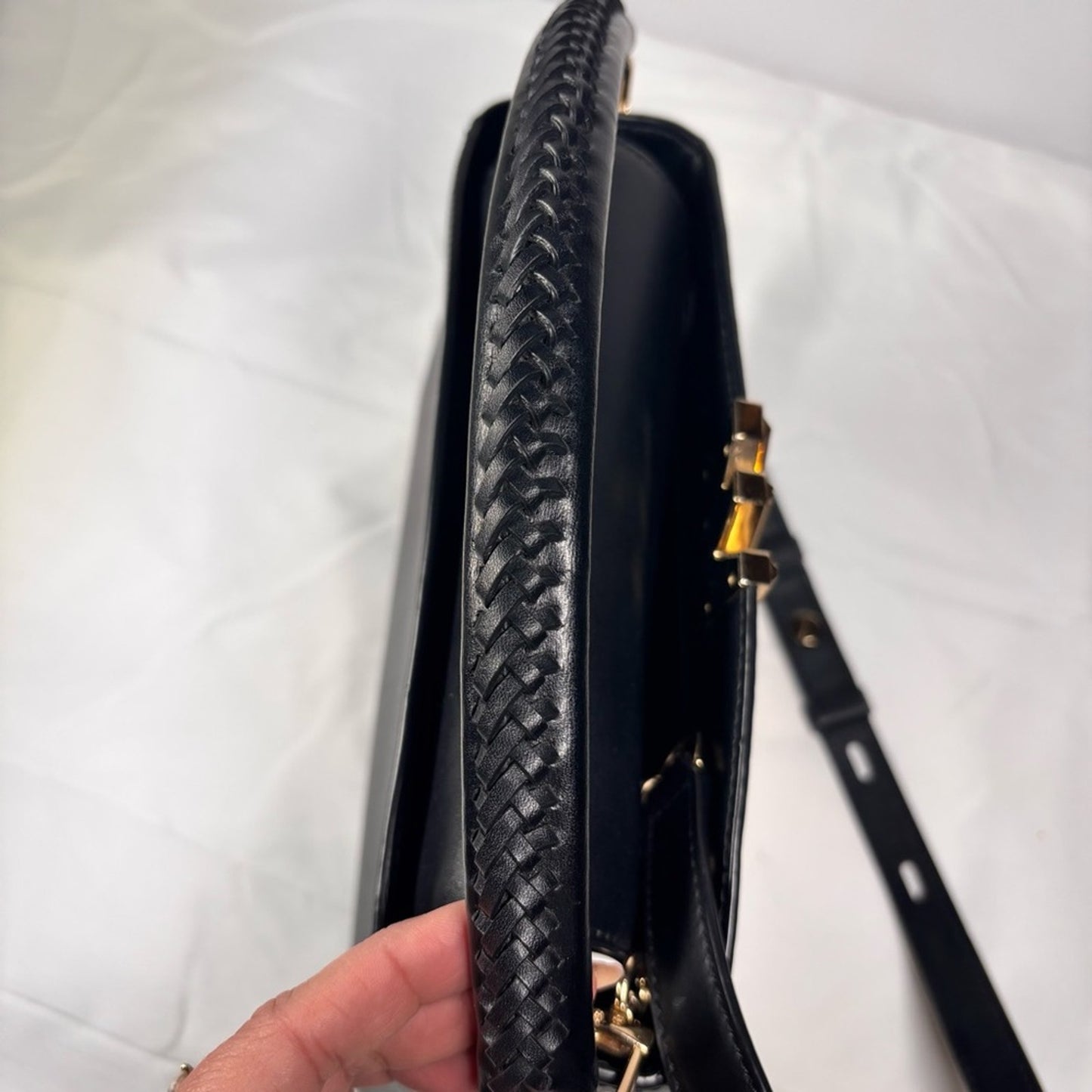 Michael Kors Karlie Medium Leather Black Satchel and crossbody bag ✨