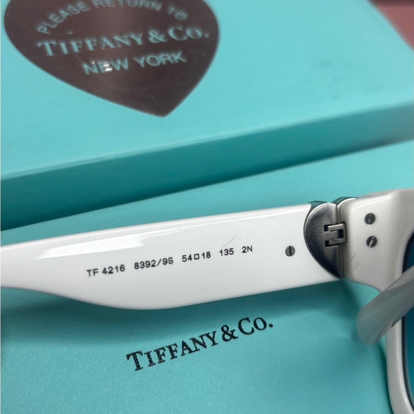 Tiffany & Co Return to Tiffany Sunglasses in White with Tiffany Blue Lenses