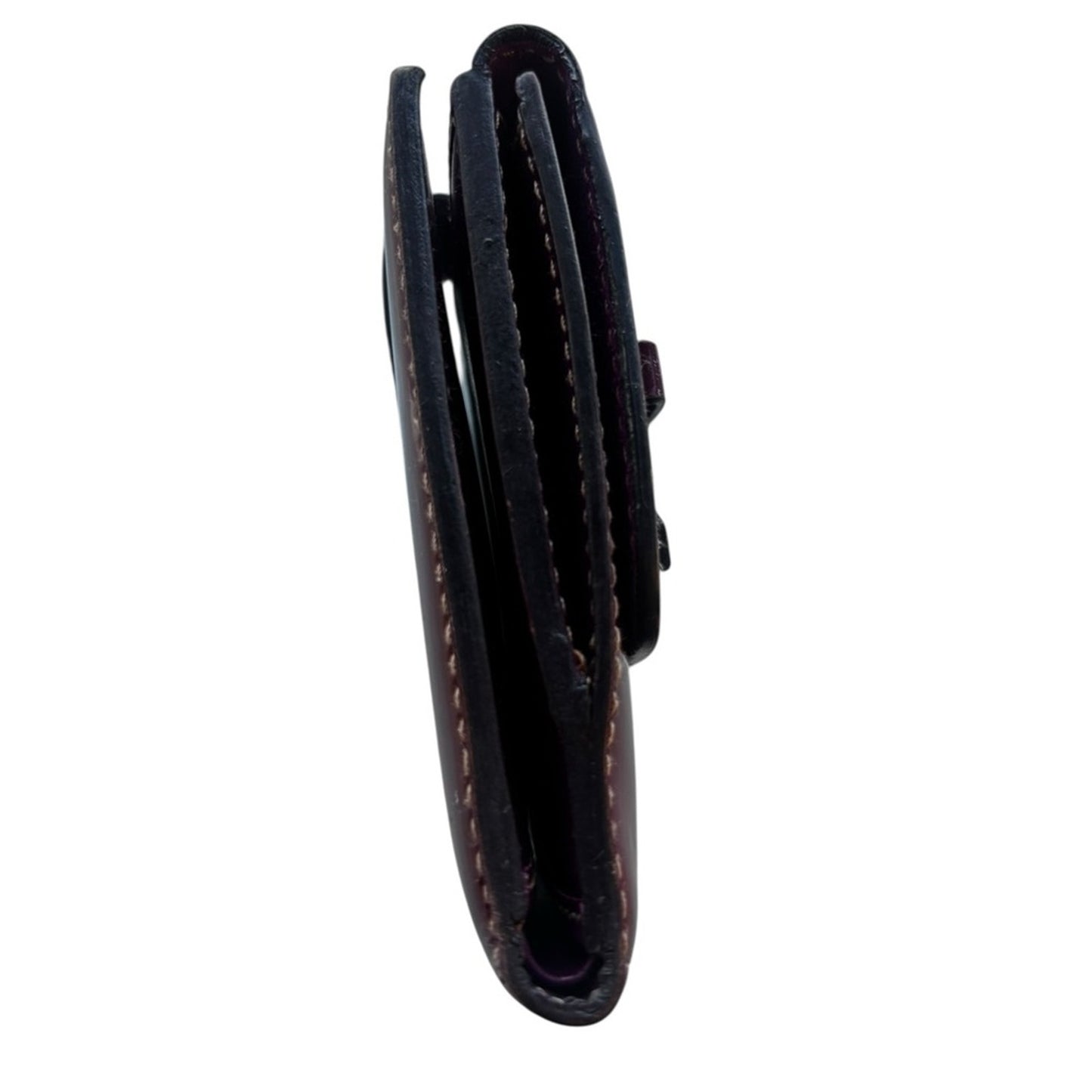 Gucci Burgundy Patent Leather Bow Compact Wallet