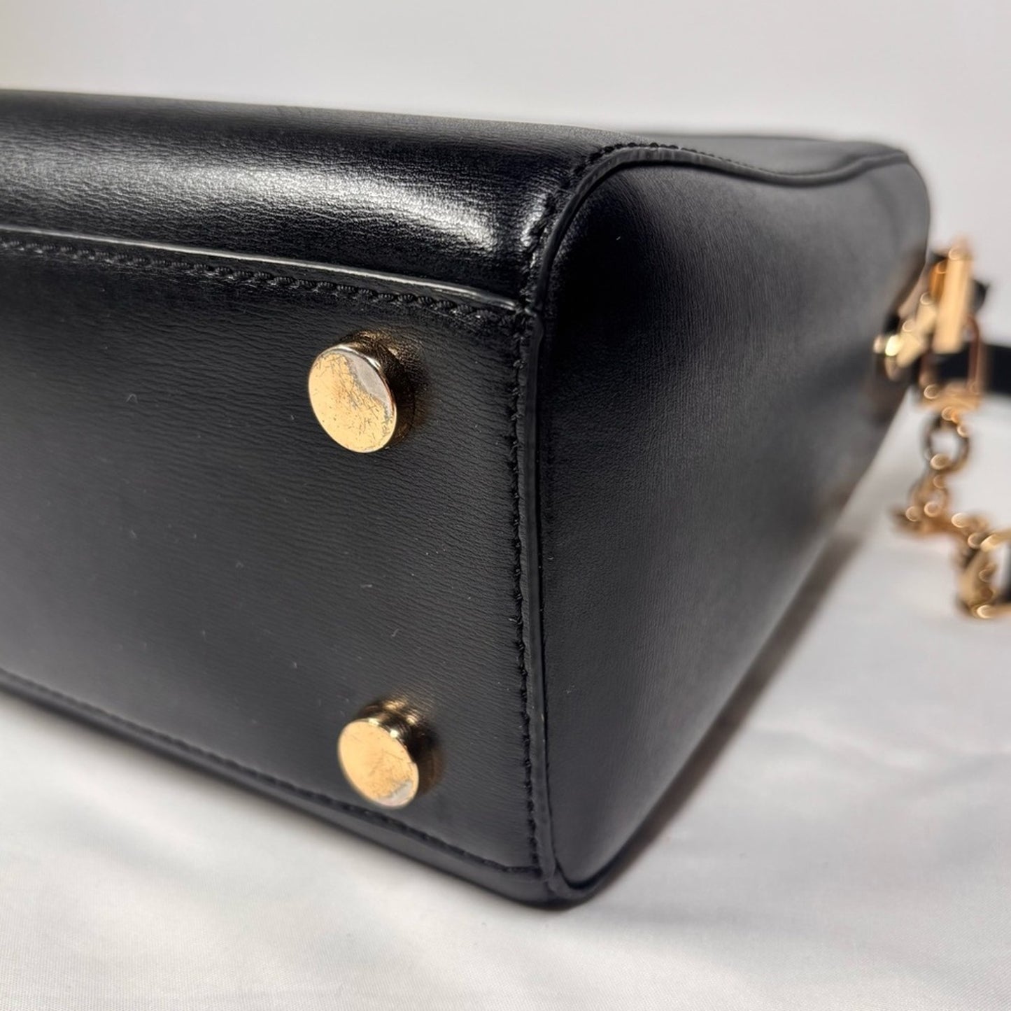 Michael Kors Karlie Medium Leather Black Satchel and crossbody bag ✨