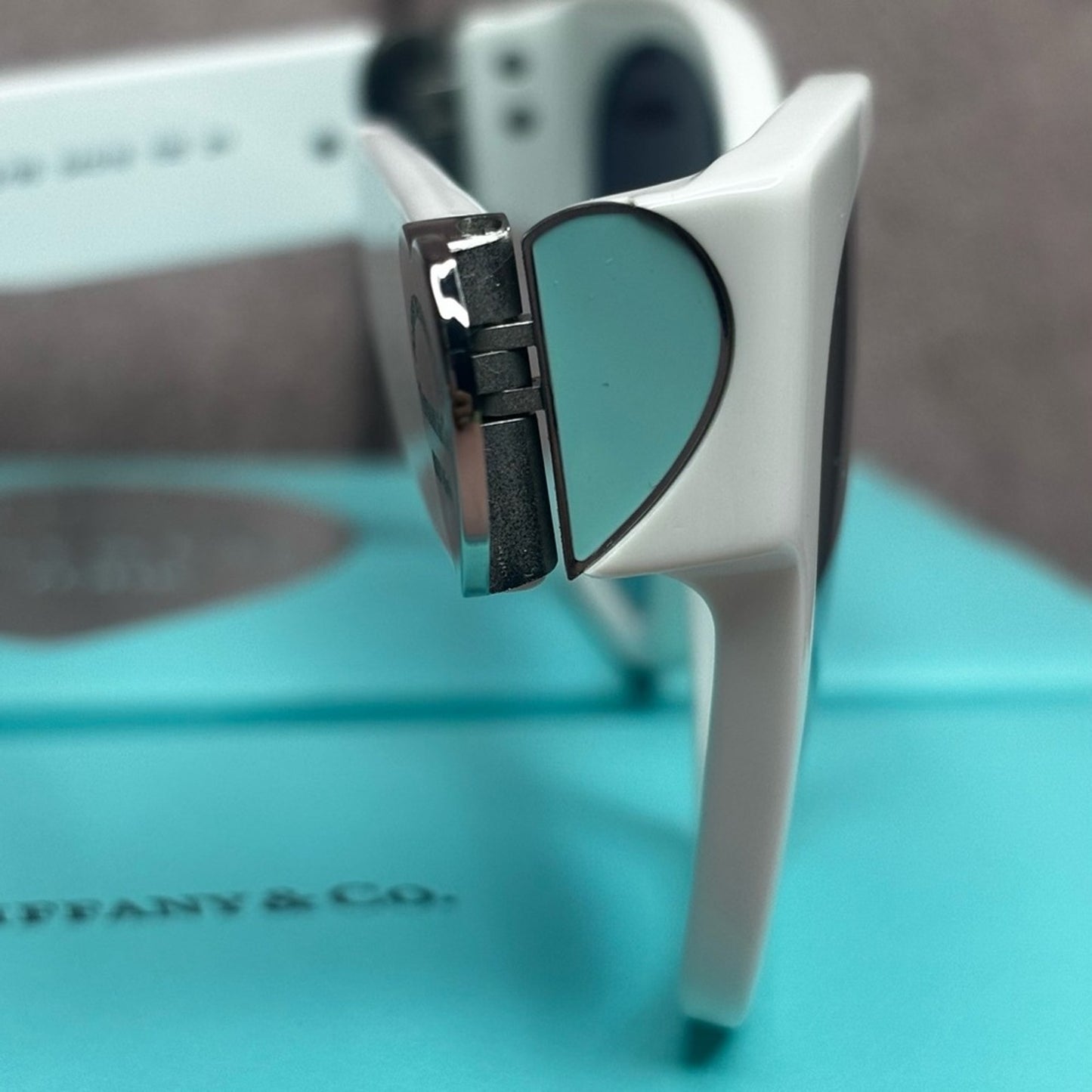 Tiffany & Co Return to Tiffany Sunglasses in White with Tiffany Blue Lenses