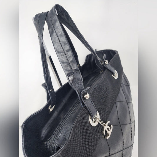 Chanel Paris-Biarritz Large Black Tote ✨