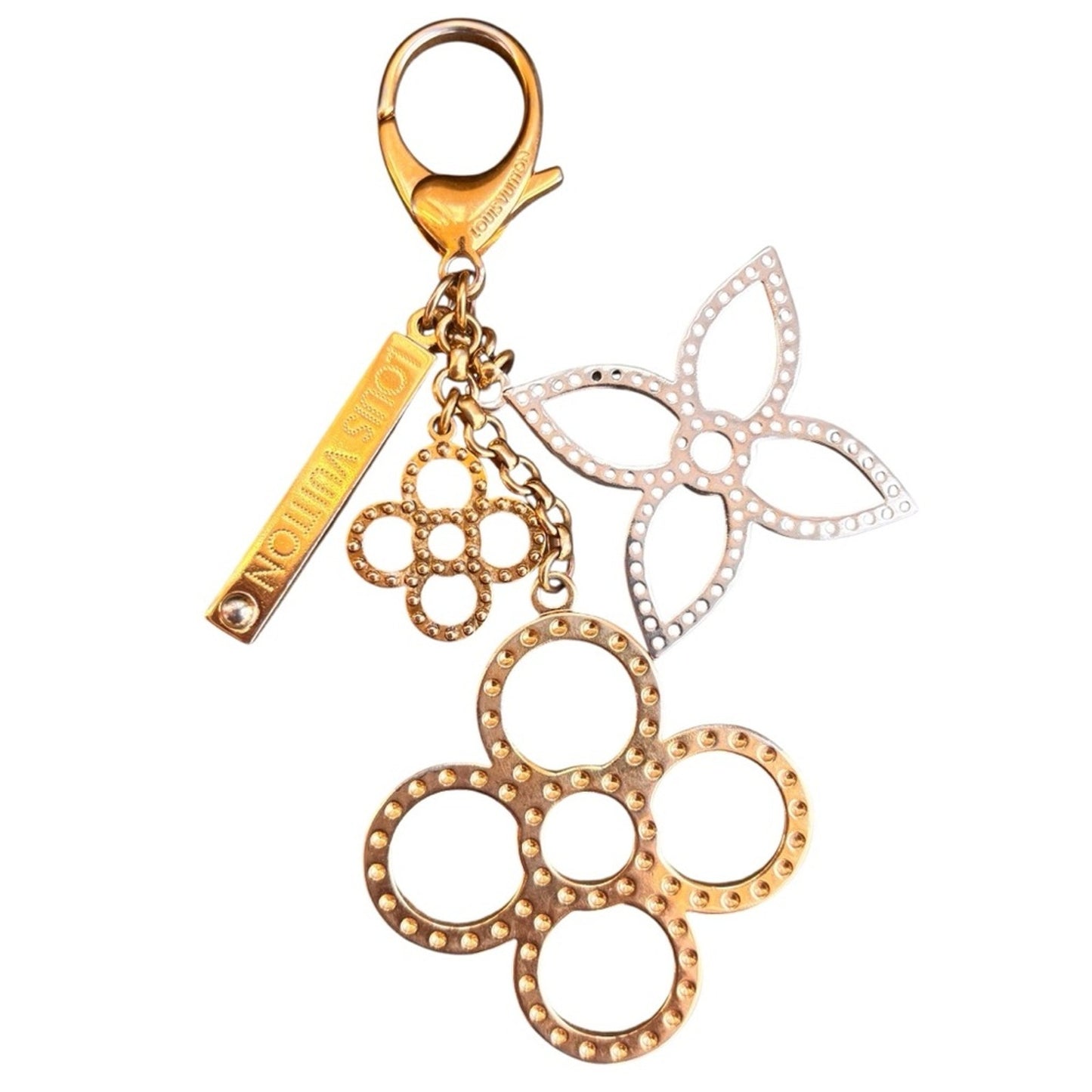 Louis Vuitton Tapage Bag Charm Key Chain Gold and silver ✨