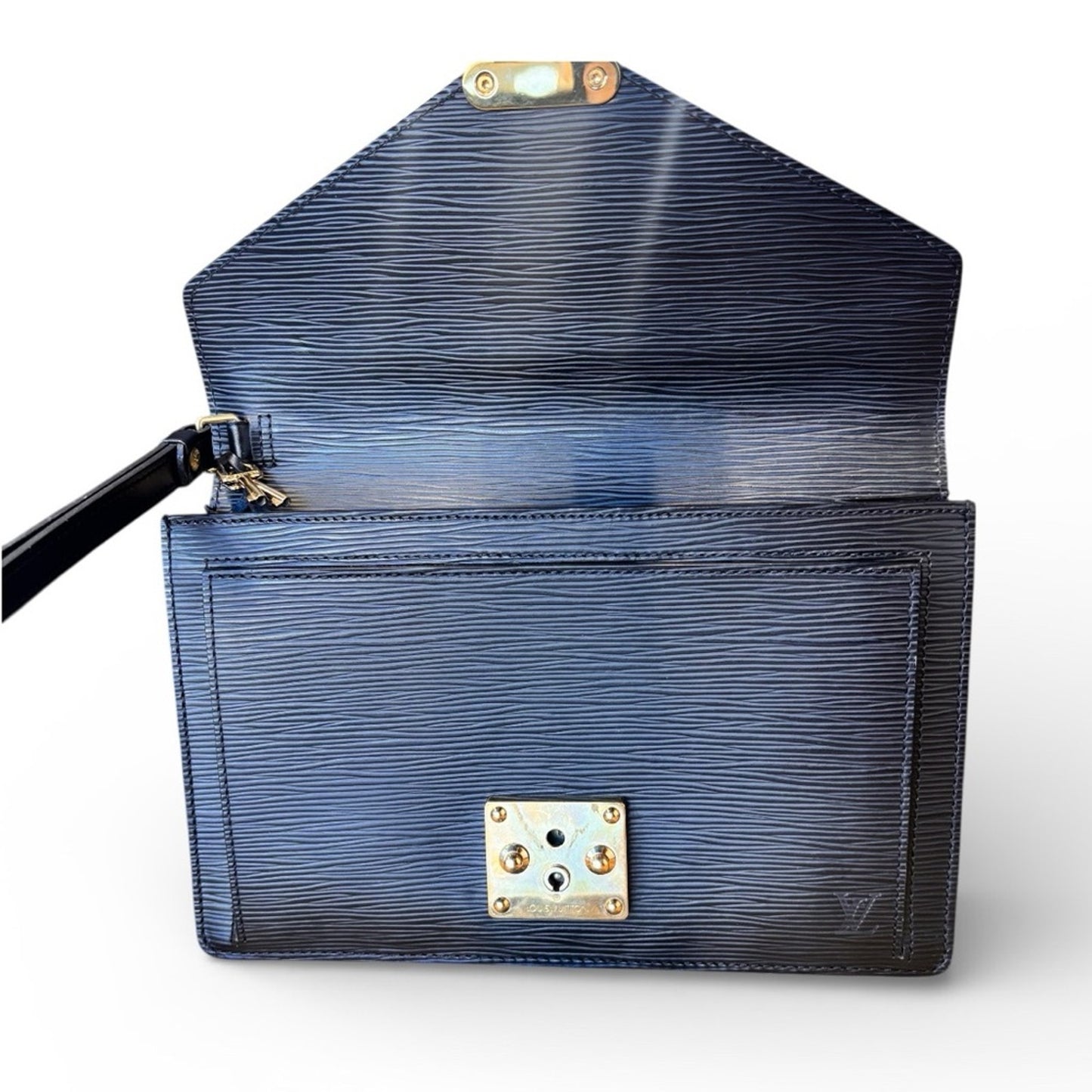 Louis Vuitton Epi Pochette Sellier Dragonne clutch bag in black epi leather