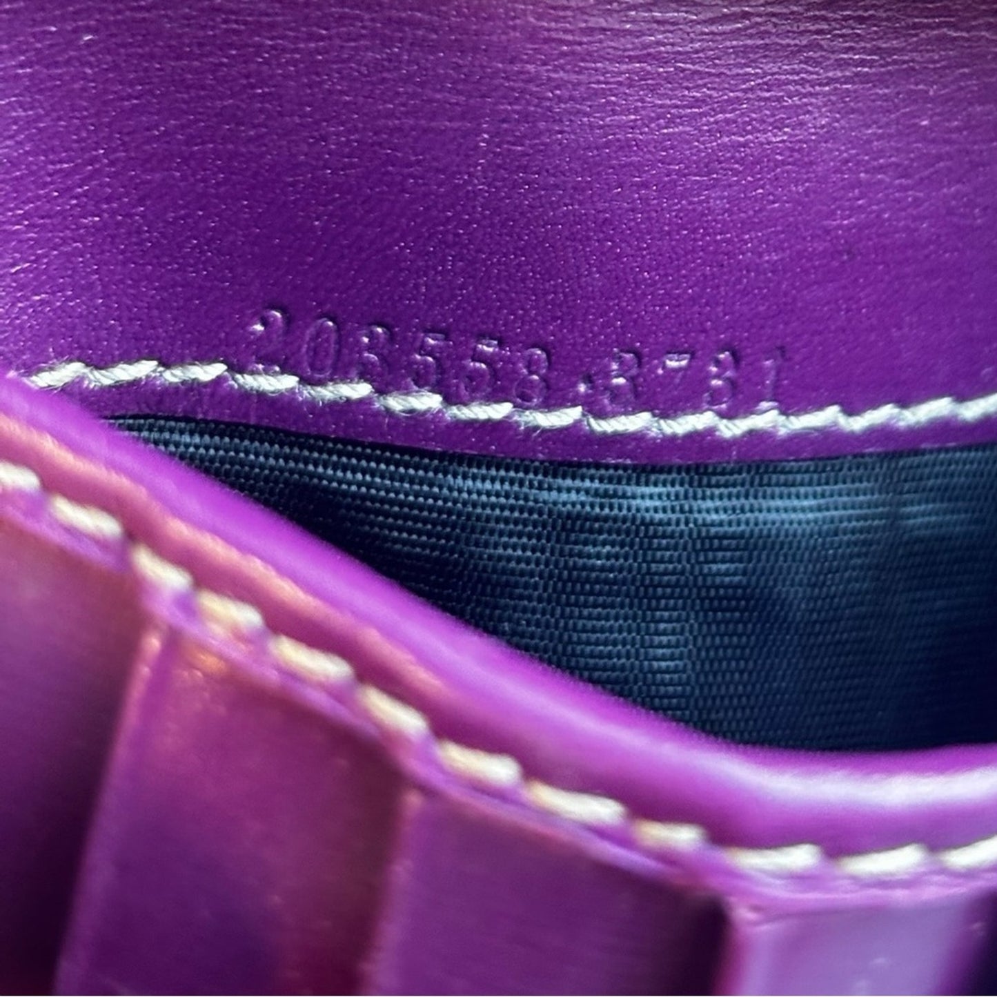 Gucci Burgundy Patent Leather Bow Compact Wallet