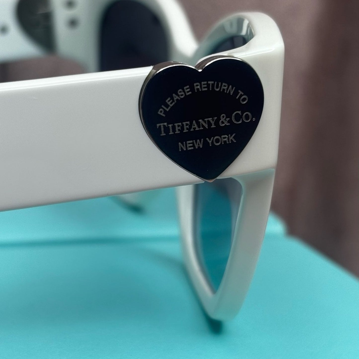 Tiffany & Co Return to Tiffany Sunglasses in White with Tiffany Blue Lenses