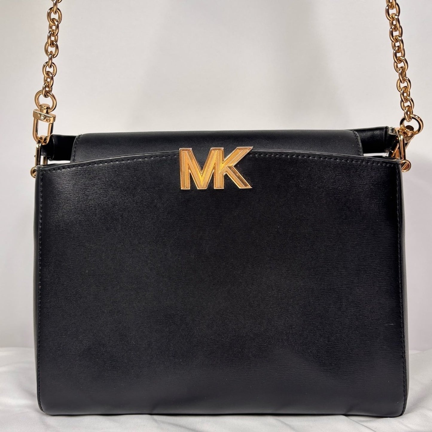 Michael Kors Karlie Medium Leather Black Satchel and crossbody bag ✨