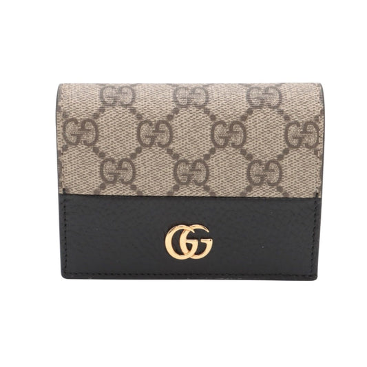 Gucci GG Marmont bi-color card case wallet black ✨