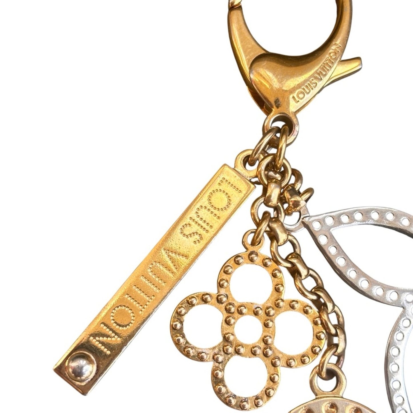 Louis Vuitton Tapage Bag Charm Key Chain Gold and silver ✨