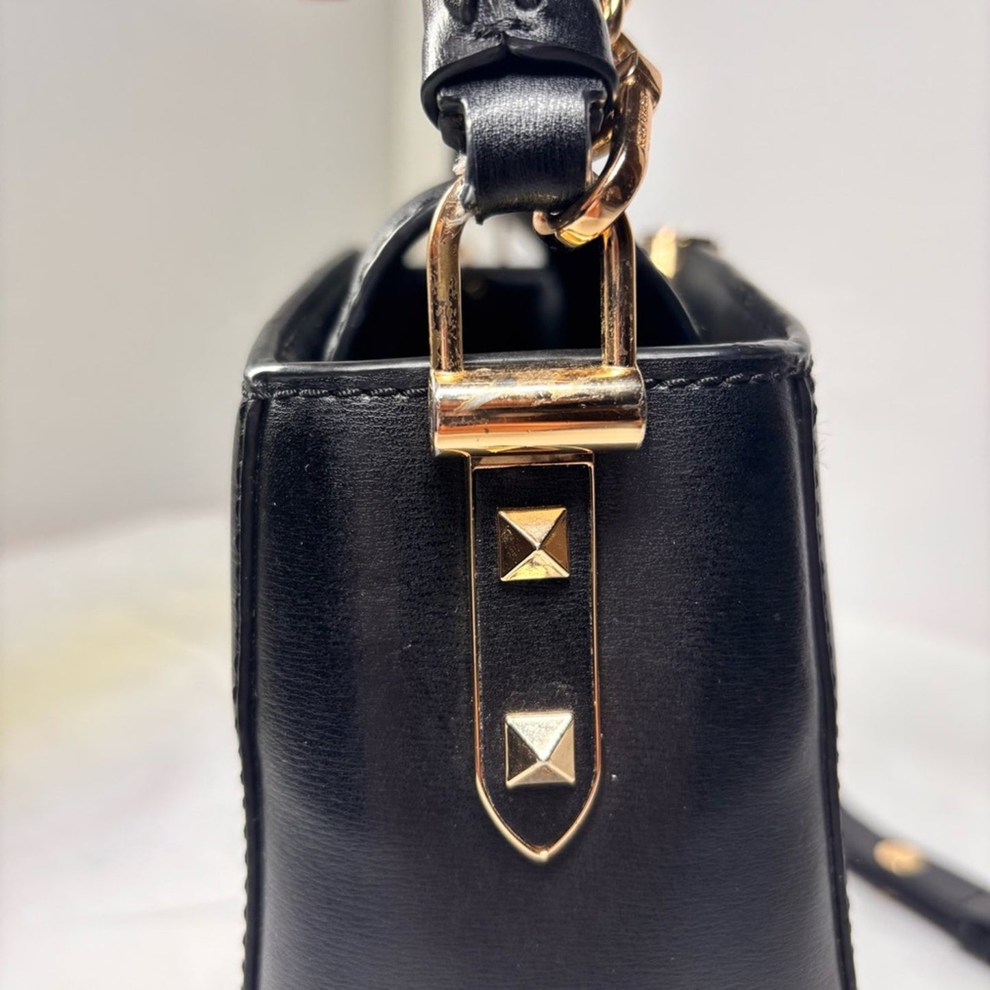 Michael Kors Karlie Medium Leather Black Satchel and crossbody bag ✨