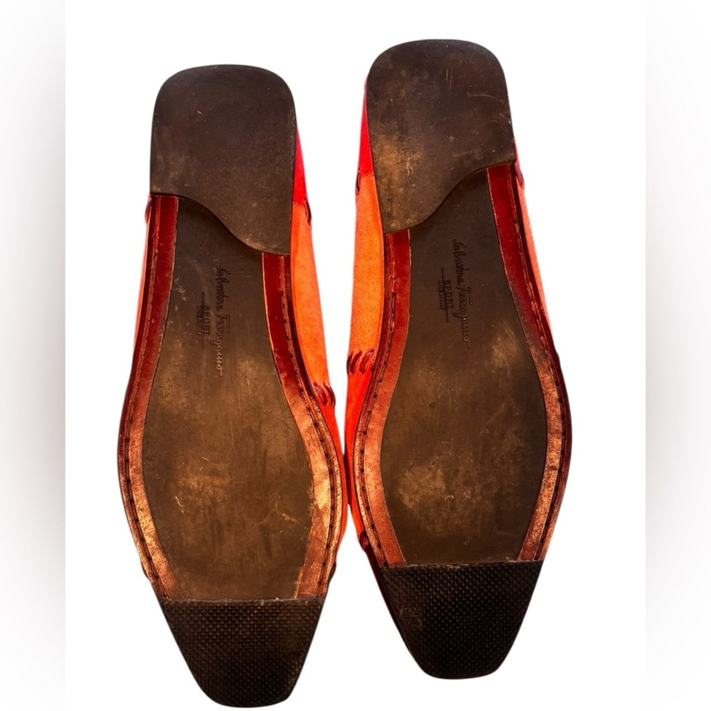 Salvatore Ferragamo Sport Red Suede Patchwork Loafers