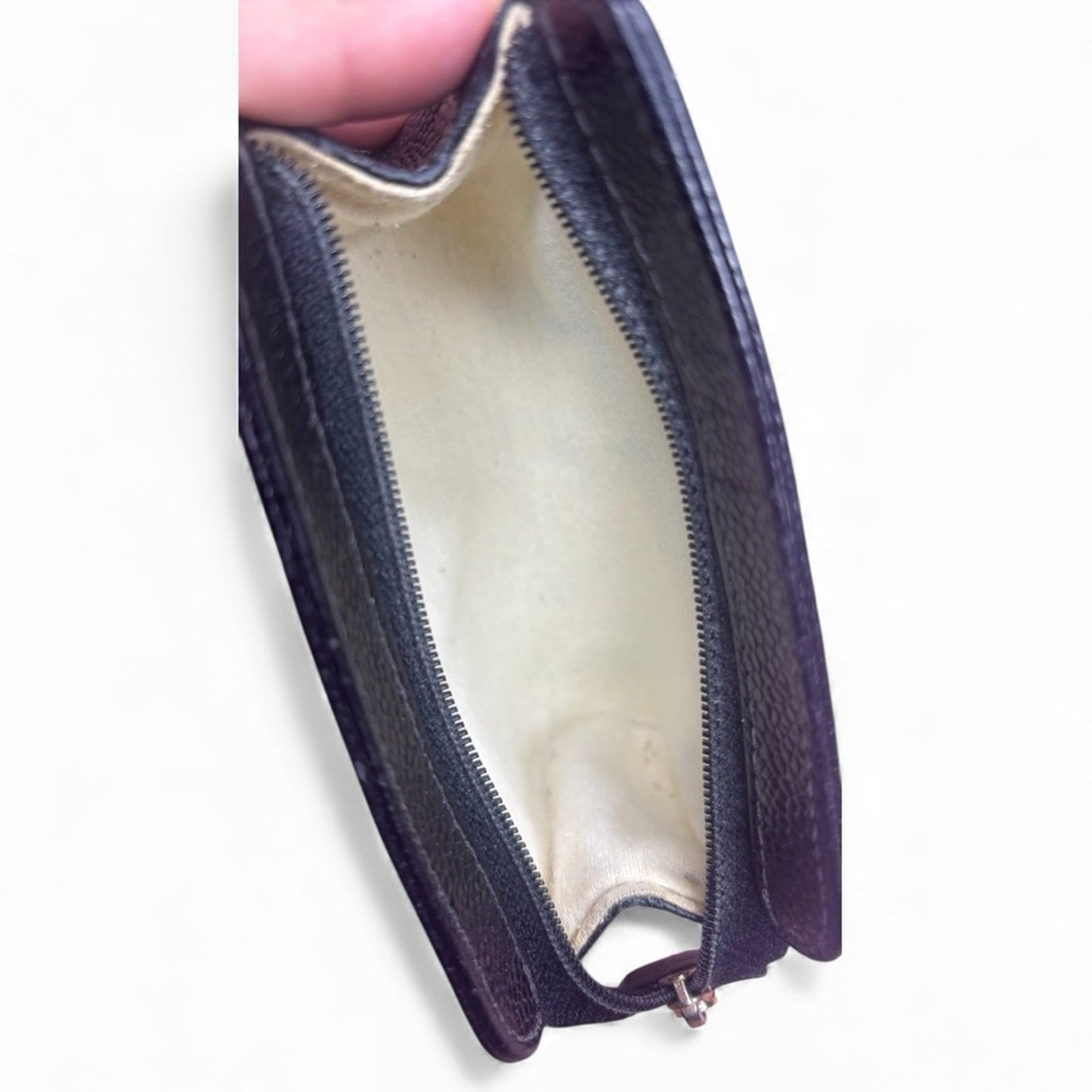 Chanel Vintage Timeless Coco Mark Caviar Skin black Pouch