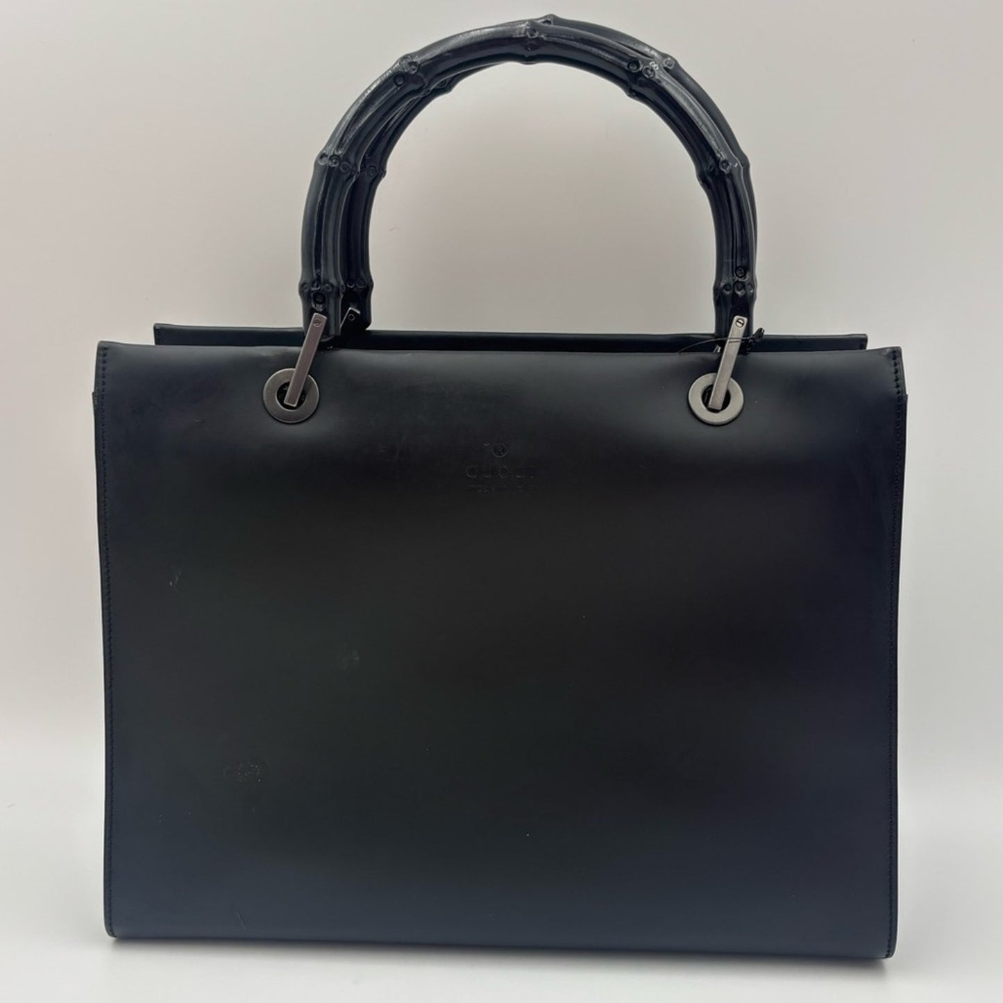 Gucci Bamboo Handle Satchel Black Interior with Logo Detail✨