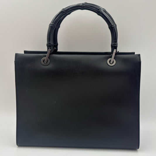 Gucci Bamboo Handle Satchel Black Interior with Logo Detail✨