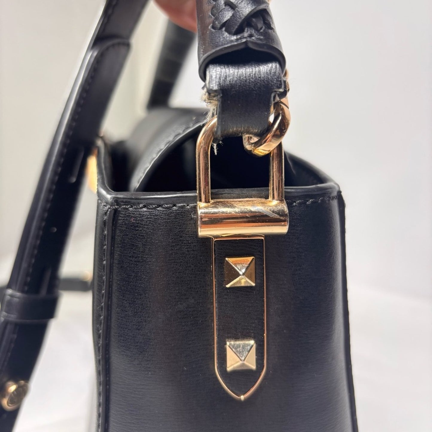 Michael Kors Karlie Medium Leather Black Satchel and crossbody bag ✨